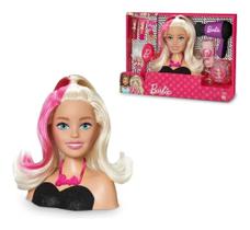 Boneca Busto Barbie Styling Hair Para Pentear C/ Acessórios Salão C/ Gel - Pupee