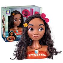 Boneca Busto da Moana Disney infantil c/ acessórios penteado - Cotiplás