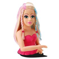 Boneca Busto Diver Surpresa Hair Style c/ Acessórios Maquiar - Divertoys