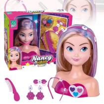 Boneca Busto Maquiagem e Cabelo Nancy Hair Com Acessórios - Super Toys