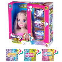 Boneca Busto Nancy Hair Surprise Para Pentear Com Acessórios - Super Toys