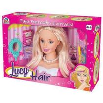 Boneca Busto Para Pentear Com Acessórios Lucy Hair - Braskit