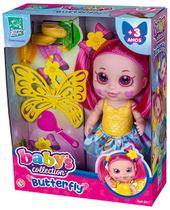 Boneca Butterfly Borboleta Babys Collection Cabelo Rosa - Super Toys