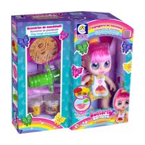 Boneca Butterfly Rainbow Com Massinha Para Fazer Espaguete Cotiplás - 2737 Boneca Butterfly Rainbow Com Massinha Para Fazer Espaguete Cotiplás - 2737