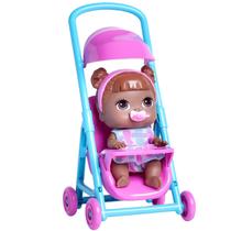 Boneca C/ Carrinho De Passeio Baby's Collection - Super Toys