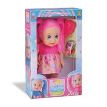 Boneca Cabelo Colorido-Little Fashion c acessorios-Divertoys