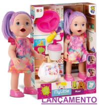 Boneca Cabelo Longo Com Papinhas Faz Xixi E Caquinha Fralda - Diver Toys