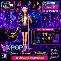 Boneca Cantora Infantil Estilo Kpop Articulada Pronta Entrega Boneca Cantora Infantil Estilo Kpop Articulada Pronta Entrega