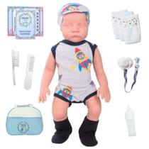 Boneca Careca Olhos Fechados Bolsa Completa e Roupinha Boneca Careca Olhos Fechados Bolsa Completa e Roupinha