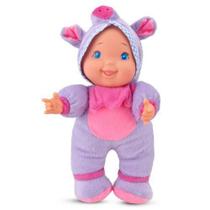 Boneca Carinhosa Porquinha Lilás 29 cm Antialérgica