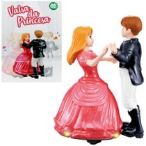 Boneca casal danca valsa de princesa bate e volta com som e luz colors a pilha - ARK BRASIL