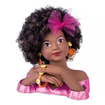 Boneca Charmosa Busto Rainbow Negra Unicórnio Boneca Charmosa Busto Rainbow Negra Unicórnio