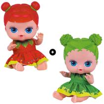 Boneca Cheirinho De Frutas Morango E Limão 19cm Coleção Frutinhas Bonecas Infantil Articuladas