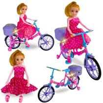 Boneca Ciclista Pedala Bicicleta Sozinha Luz E Som Presente