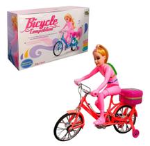 Boneca Ciclista Pedala Sozinha Articulada Luz e Som - Miki toy
