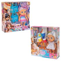 Boneca Club Girl Surpresa Pintura de Vinil Meninas Brinquedo