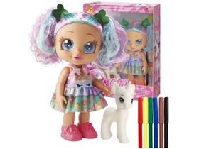 Boneca Club Girls Pintura com Unicórnio e Canetas - Bee Toys