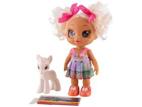 Boneca Club Girls Pintura com Unicórnio e Canetas