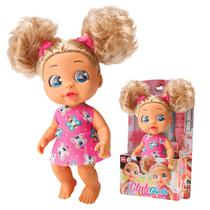 Boneca Club Girls Sisters19cm Em Vinil Macio Com Vestido Fofo E Cabelos Cacheados