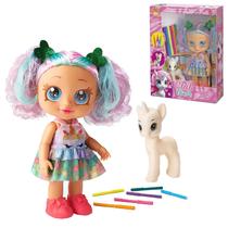 Boneca Clube Pintura Menina Unicornio Grande Canetinha Vinil Boneca Clube Pintura Menina Unicornio Grande Canetinha Vinil