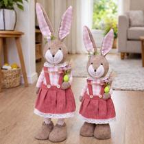 Boneca Coelha Com Pernas Ajustáveis Decoração Páscoa De 90cm Boneca Coelha Com Pernas Ajustáveis Decoração Páscoa De 90cm