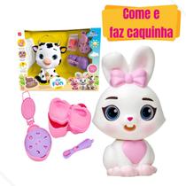 Boneca Coelho Baby Come Faz Caquinha + Massinha Fraldinha
