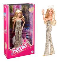 Boneca colecionável Barbie Margot Robbie em macacão dourado de discoteca