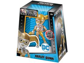 Boneca Colecionável Metals Die Cast - DC Super Hero Girls Golden Harley Quinn 10cm DTC