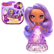 Boneca colecionável Skyrocket Crystalina Amethyst com vestido LED