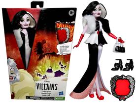 Boneca Colecionável Vilã Cruella De Vil Com Acessórios