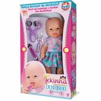 Boneca com Acessórios - 32 cm - Tekinha - Dentinho - Sid-Nyl