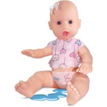 Boneca com Mecanismo Bebê Xixizinho com Mamadeira 28CM