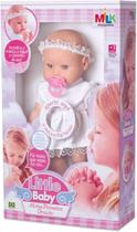 Boneca com Mecanismo Little Baby Primeira Oracao Milk