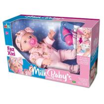 Boneca com Mecanismo MILK BABY FAZ Xixi com Acessórios