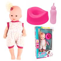 Boneca Com Penico E Mamadeira Infantil Menina 40 Cm Com Roupinha Para Criança Brincar Boneca Com Penico E Mamadeira Infantil Menina 40 Cm Com Roupinha Para Criança Brincar