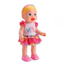 Boneca Come e Faz Caquinha em Vinil Loira Com Acessórios