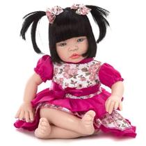 Boneca Criança Baby Kiss Morena Realista Sid Nyl 51cm Menina