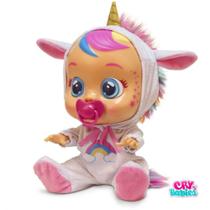 Boneca Cry Babies Dreamy Unicórnio Emite Sons Chora Lágrimas Articulada Multikids Br1029