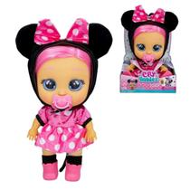 Boneca Cry Babies Dressy Minnie Rosa 30cm - Multikids