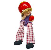 Boneca da Fartura do Morango Perna Mole Tecido e Resina 17cm Boneca da Fartura do Morango Perna Mole Tecido e Resina 17cm