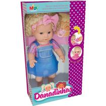 Boneca Danadinha Loira Cabelo Crespo 33cm
