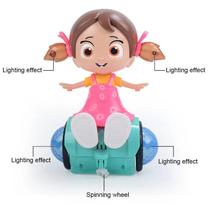 Boneca dançante brinquedo elétrica, meninas, projetor, efeito, 360 graus, rotação, brinquedos, carro, luzes musica - Toy King