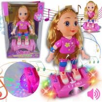 Boneca dance Hoverboard Giratória Com Som Luz Carrinho Overboard Skate Giratório Boneca dance Hoverboard Giratória Com Som Luz Carrinho Overboard Skate Giratório
