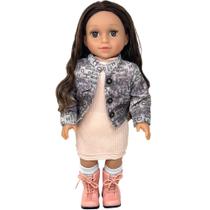 Boneca de 18 polegadas com cabelo macio e roupa da The New York Doll Collection Boneca de 18 polegadas com cabelo macio e roupa da The New York Doll Collection