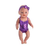 Boneca De 43CM (18 Polegadas) Com Roupa De Banho E Acessórios Para Bonecas Americanas - Presente