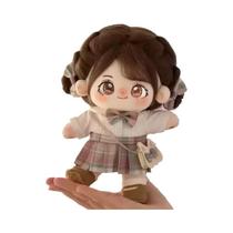 Boneca De Algodão De 20cm Para Meninas, Brinquedo De Pelúcia Fofo Com Roupas, Bordado Requintado,