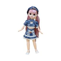 Boneca De Anime Bjd De 12 Polegadas Com Saia, Chapéu, Roupas, Acessórios Para Casa De Bonecas Para