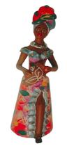 Boneca De Barro Baiana Pintada 36cm - Artesanato