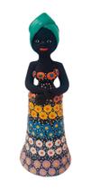 Boneca De Barro Baiana Turbante Escultura Figurativa - 17cm Boneca De Barro Baiana Turbante Escultura Figurativa - 17cm