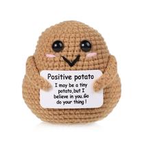 Boneca de batata tricotada BOXOB Funny Positive com cartão positivo Boneca de batata tricotada BOXOB Funny Positive com cartão positivo